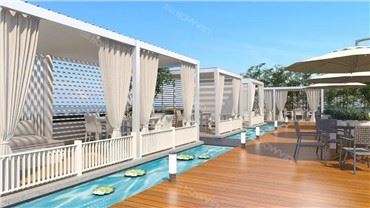 Wandgemonteerde aluminium pergola